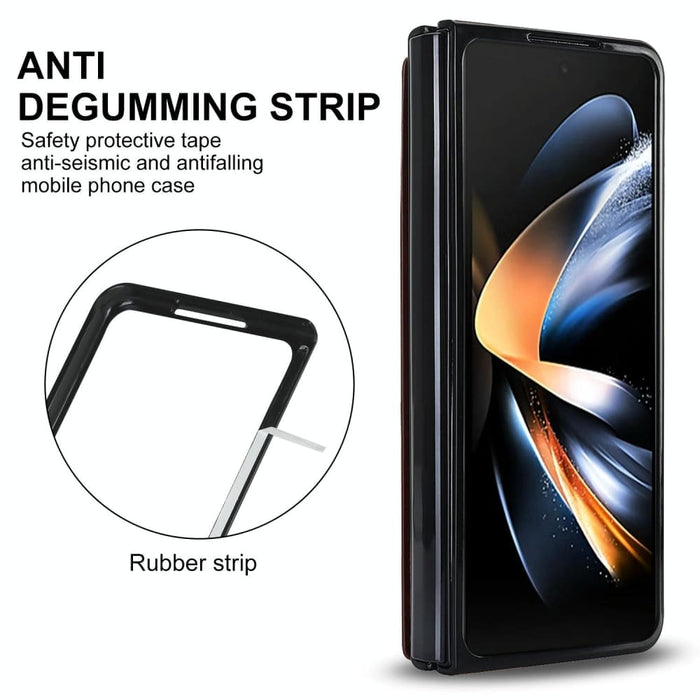 Foldable Phone Case With Double Buckle And Pen Slot