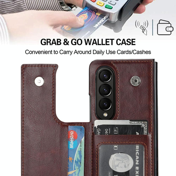 Foldable Phone Case With Double Buckle And Pen Slot