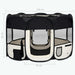 Foldable Dog Playpen With Carrying Bag Black 110x110x58 Cm