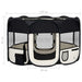 Foldable Dog Playpen with Carrying Bag Black 125x125x61 Cm