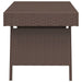 Foldable Side Table Brown 60x40x38 Cm Poly Rattan Tokabk