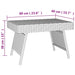Foldable Side Table Brown 60x40x38 Cm Poly Rattan Tokabk