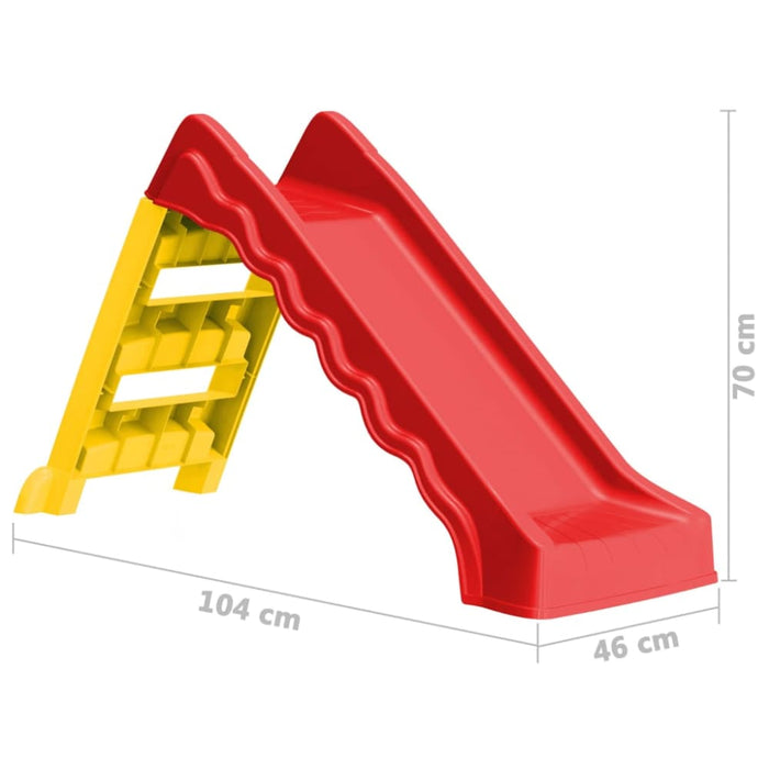 Foldable Slide for Kids Indoor Outdoor Red and Yellow Kxpin