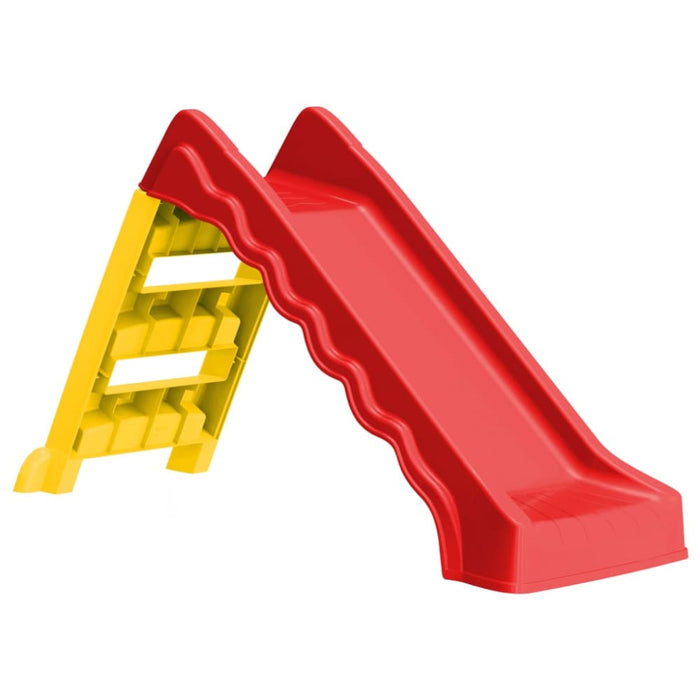 Foldable Slide for Kids Indoor Outdoor Red and Yellow Kxpin