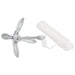 Folding Anchor with Rope Silver 2.5 Kg Malleable Iron Kaxnp