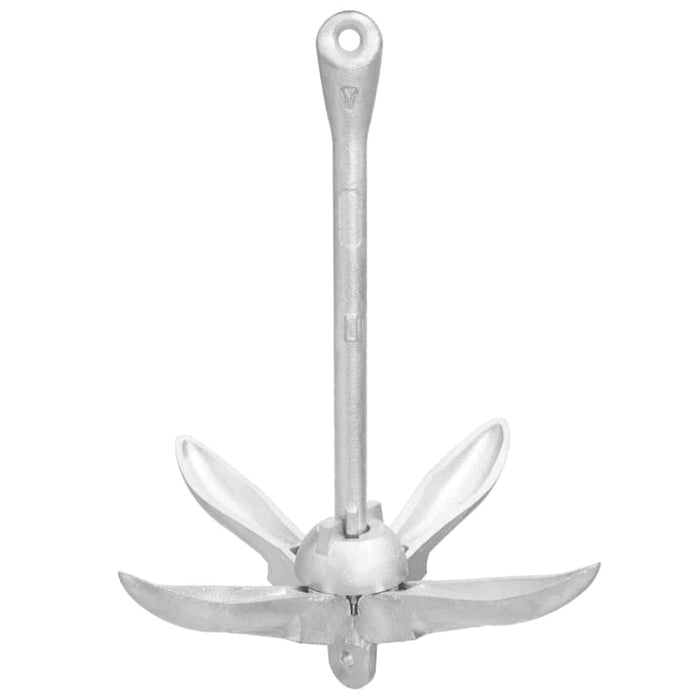 Folding Anchor with Rope Silver 6 Kg Malleable Iron Kaxii