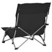 Folding Beach Chairs 2 Pcs Black Fabric Toxank