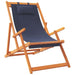 Folding Beach Chairs 2 Pcs Blue Fabric Txoaano