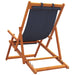 Folding Beach Chairs 2 Pcs Blue Fabric Txoaano
