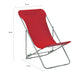 Folding Beach Chairs 2 Pcs Steel and Oxford Fabric Red Aatlb
