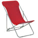 Folding Beach Chairs 2 Pcs Steel and Oxford Fabric Red Aatlb
