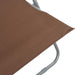 Folding Beach Chairs 2 Pcs Steel and Oxford Fabric Brown