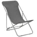 Folding Beach Chairs 2 Pcs Steel and Oxford Fabric Grey