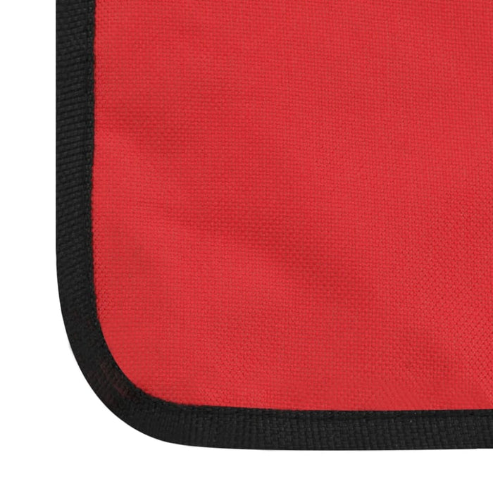 Folding Beach Mats 2 Pcs Steel and Fabric Red Aatxk