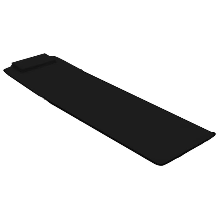 Folding Beach Mats 2 Pcs Steel and Fabric Black Aatxn