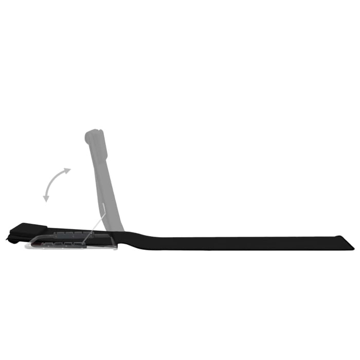 Folding Beach Mats 2 Pcs Steel and Fabric Black Aatxn