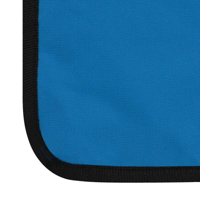 Folding Beach Mats 2 Pcs Steel and Fabric Blue Aatxi