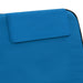 Folding Beach Mats 2 Pcs Steel and Fabric Blue Aatxi