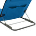 Folding Beach Mats 2 Pcs Steel and Fabric Blue Aatxi