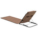 Folding Beach Mats 2 Pcs Steel and Fabric Brown Aatto