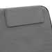 Folding Beach Mats 2 Pcs Steel and Fabric Grey Aattb