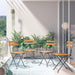 Folding Bistro Chair 4 Pcs Solid Acacia Wood Totolo
