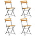 Folding Bistro Chair 4 Pcs Solid Acacia Wood Totolo
