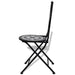 Folding Bistro Chairs 2 Pcs Ceramic Black and White Aoptt