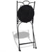 Folding Bistro Chairs 2 Pcs Ceramic Black and White Aoptt