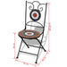 Folding Bistro Chairs 2 Pcs Ceramic Terracotta and White