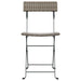 Folding Bistro Chairs 2 Pcs Grey Poly Rattan and Steel