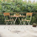 Folding Bistro Chairs 2 Pcs Solid Wood Acacia and Steel