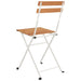 Folding Bistro Chairs 2 Pcs Solid Wood Acacia and Steel