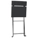 Folding Bistro Chairs 4 Pcs Black Poly Rattan and Steel
