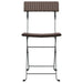 Folding Bistro Chairs 4 Pcs Brown Poly Rattan and Steel