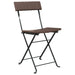 Folding Bistro Chairs 4 Pcs Brown Poly Rattan and Steel