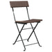 Folding Bistro Chairs 8 Pcs Brown Poly Rattan and Steel