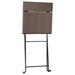 Folding Bistro Chairs 8 Pcs Brown Poly Rattan and Steel