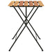 Folding Bistro Table 55x54x71 Cm Solid Wood Teak and Steel