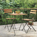 Folding Bistro Table 55x54x71 Cm Solid Wood Teak and Steel