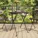 Folding Bistro Table Brown 55x54x71 Cm Poly Rattan Tokkna