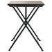 Folding Bistro Table Brown 55x54x71 Cm Poly Rattan Tokkna