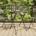 Folding Bistro Table Grey 55x54x71 Cm Poly Rattan Tokknp