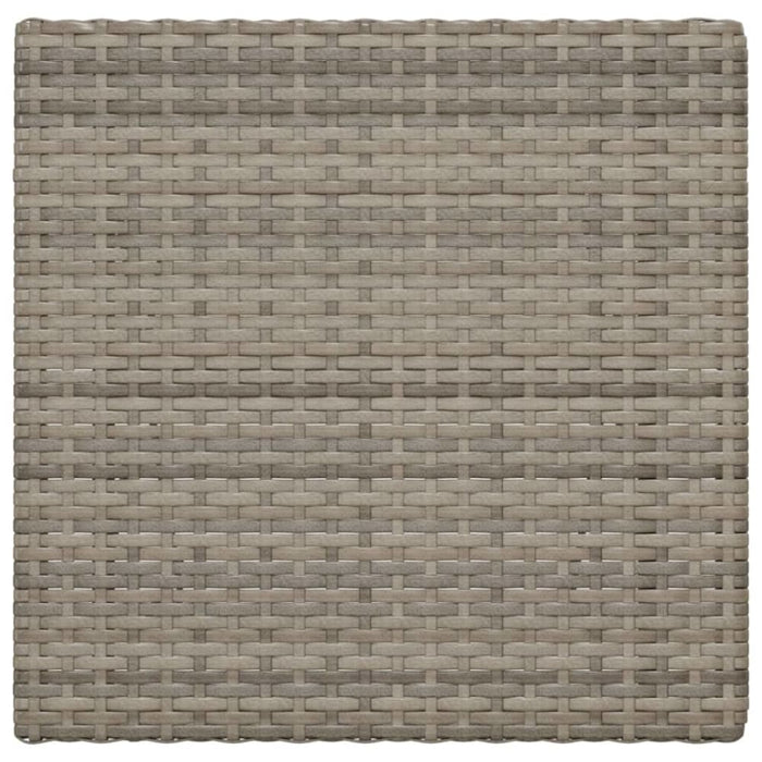 Folding Bistro Table Grey 55x54x71 Cm Poly Rattan Tokknp