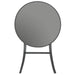 Folding Bistro Table Grey 60x70 Cm Glass and Steel Aaioa