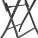Folding Bistro Table Grey 60x70 Cm Glass and Steel Aaioa