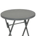 Folding Bistro Table Grey 60x70 Cm Glass and Steel Aaioa