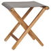 Folding Chairs 2 Pcs Solid Teak Wood and Fabric Dark Grey