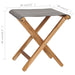 Folding Chairs 2 Pcs Solid Teak Wood and Fabric Dark Grey
