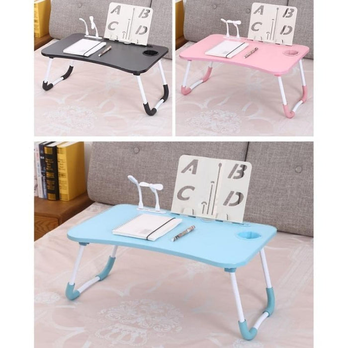 Folding Computer Desk With Fan & Lamp